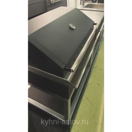 Мобильный модуль с угольным грилем для барбекю комплекса