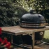 Керамический гриль Monolith Le Chef Black PRO 2.0 со столом из тика Buggy