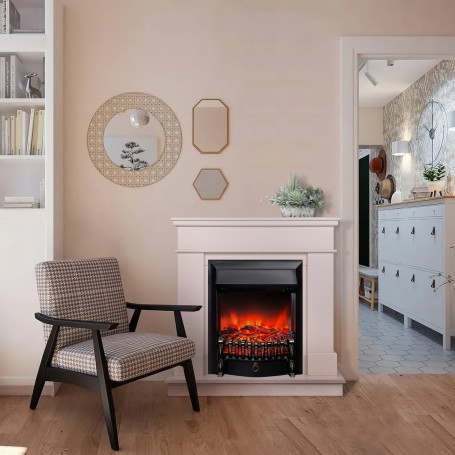 Электрокамин RealFlame Selena STD PN пудра с очагом Fobos Lux Black