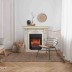 Электрокамин RealFlame Patricia WT белый дуб с золотой патиной с очагом Majestic Lux Black RC