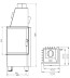 Облицовка 11/117, Bianco Beige, левая + топка 500/57 K ECOPlus, чёрная рамка, стекло гнутое (Hark)