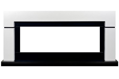 Каминокомплект Lindos 60 - Белый с черным с очагом Vision 60 LOG LED
