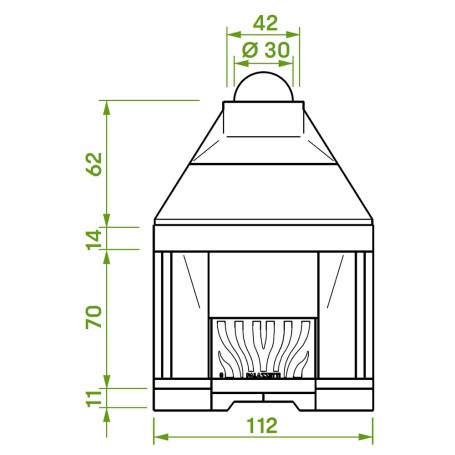 Каминная топка PATIO 96 R (Palazzetti)