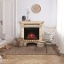 Электрокамин RealFlame Bolero WT белый дуб с золотой патиной с очагом Evrika 25,5 LED