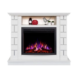 Электрокамин RealFlame Edward WT молочный с очагом Saphir 25,5