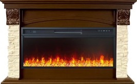 Каминокомплект Dublin V42 SFT (Разборный) - Темный дуб / Сланец с очагом Vision 42 LED