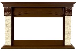 Каминокомплект Dublin V42 SFT (Разборный) - Темный дуб / Сланец с очагом Vision 42 LED