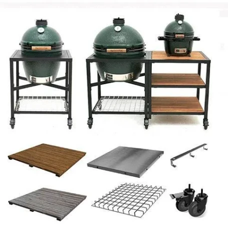 Керамический гриль Big Green Egg L на модульной подставке в комбинации со шкафом