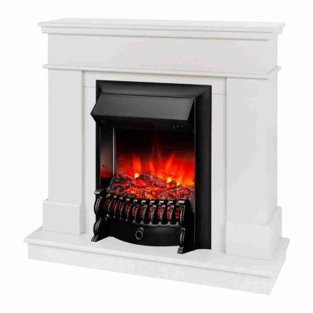 Электрокамин RealFlame Selena STD WT молочный с очагом Fobos Lux Black