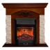 Электрокамин RealFlame Neapolis NT орех с очагом Majestic Lux Black