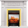 Royal Flame Каминокомплект Venice - Фактурный белый с очагом Fobos FX M Brass