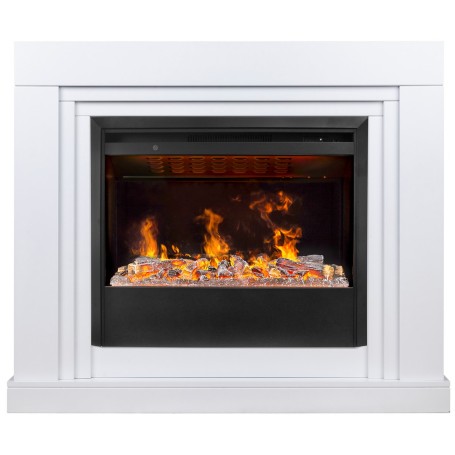 Электрокамин RealFlame Stanley 26 WT белый с очагом 3D Helios 26 SBG