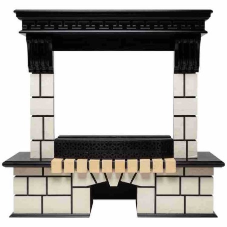 Портал каминный из МДФ RealFlame Stone AO античный дуб, подходит под очаги Sparta Led, Evrika Led, Firestar 25,5 3D и Firefield 25 S IR S IR