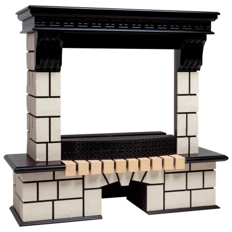 Портал каминный из МДФ RealFlame Stone AO античный дуб, подходит под очаги Sparta Led, Evrika Led, Firestar 25,5 3D и Firefield 25 S IR S IR