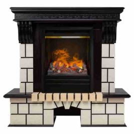 Электрокамин RealFlame Stone STD AO античный дуб с очагом 3D Olympic