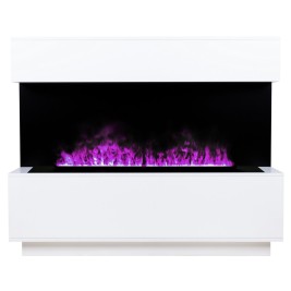 Электрокамин RealFlame Modern CST1000 WT белый с очагом 3D Cassette 1000 LED RGB