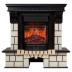 Электрокамин RealFlame Stone STD AO античный дуб с очагом Majestic Lux Black RC