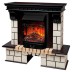 Электрокамин RealFlame Stone STD AO античный дуб с очагом Majestic Lux Black RC