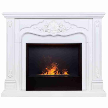 Электрокамин Victoria 26 WT с очагом 3D Cassette 630 Black Panel