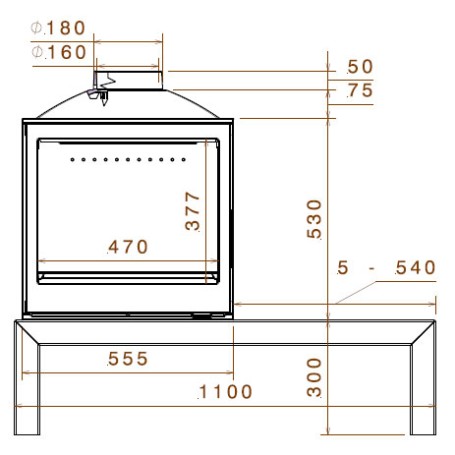 Печь LCI 5 G4 Table (Liseo Castiron)