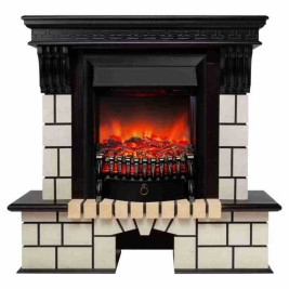 Электрокамин RealFlame Stone STD AO античный дуб с очагом Fobos Lux Black RC