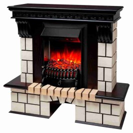 Электрокамин RealFlame Stone STD AO античный дуб с очагом Fobos Lux Black RC