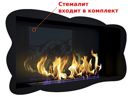Биокамин Актон со стемалитом (ZeFire)
