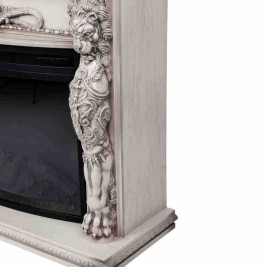 Электрокамин RealFlame Romano 33 WT белый дуб с серой патиной с очагом Firespace 33 S IR