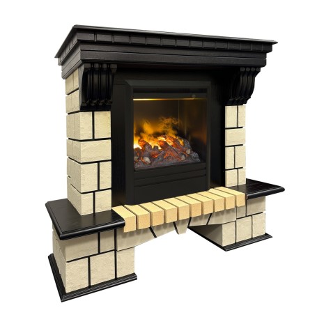 Электрокамин RealFlame Stone ML STD античный дуб c очагом 3D Olympic