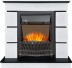 Каминокомплект Modern (Разборный) - Белый с черным с очагом Aspen Black