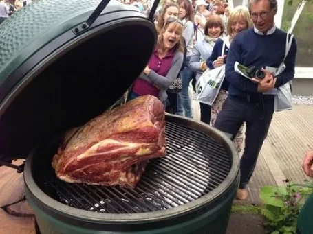 Керамический гриль Big Green Egg XXL на модульной подставке 73см с тумбой
