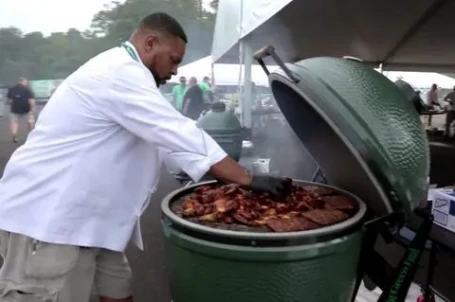 Керамический гриль Big Green Egg XXL на модульной подставке 73см с тумбой
