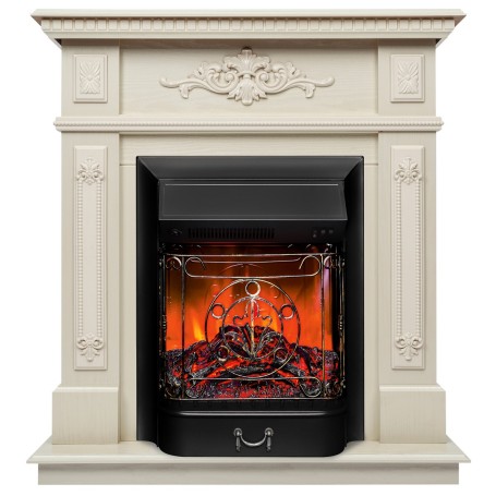 Электрокамин RealFlame Lilian WT жемчуг с очагом Majestic Lux Black