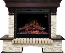 Каминокомплект Pierre Luxe - Темный дуб / Сланец мелкий с очагом Symphony 26'' DF2624L-INT