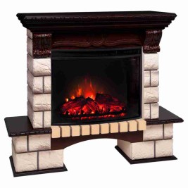 Электрокамин RealFlame Bolero 25,5 NT орех с очагом Evrika 25,5 LED
