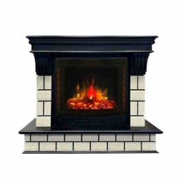 Электрокамин RealFlame Castle 25,5 DN орех с очагом Evrika 25,5 LED
