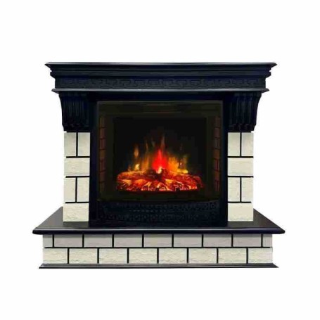 Электрокамин RealFlame Castle 25,5 DN орех с очагом Evrika 25,5 LED