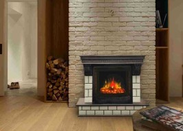 Электрокамин RealFlame Castle 25,5 DN орех с очагом Evrika 25,5 LED