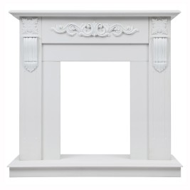 Портал каминный из МДФ RealFlame Dominica белый матовый, под очаги (Majestic, Fobos, Eugene, 3D Olympic, 3D Oregan)