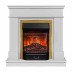 Электрокамин RealFlame Selena STD GR платиновый с очагом Majestic Lux Brass