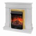 Электрокамин RealFlame Selena STD GR платиновый с очагом Majestic Lux Brass