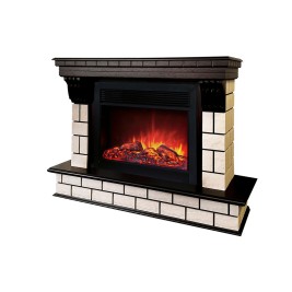 Электрокамин RealFlame Castle 26 AO античный дуб с очагом Moonblaze Black