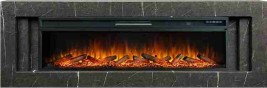 Каминокомплект Line 60 SFT Stone Touch - Серый мрамор с очагом Vision 60 LOG LED