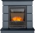 Каминокомплект Modern (Разборный) - Серый графит с очагом Aspen Black