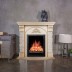 Электрокамин RealFlame Athena WT белый дуб с золотой патиной с очагом Eugene