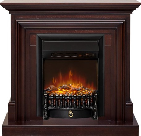 Каминокомплект Bradford - Темный дуб с очагом Fobos FX M Black RC