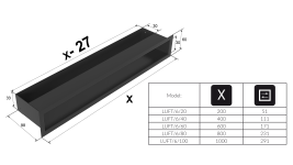 Люфт Белый LUFT/6/20/B (60x200мм)