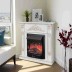 Электрокамин RealFlame Anita Corner WT дуб белый с золотой патиной с очагом Majestic Lux Black