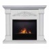 Электрокамин RealFlame Ofelia 26 WT дуб белый с серебряной патиной с очагом 3D Cassette 630 BLACK PANEL