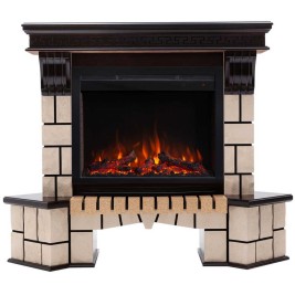 Электрокамин RealFlame Stone Coner AO античный дуб с очагом Saphir 25,5